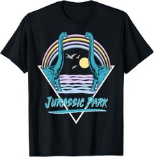 Jurassic Park Brachiosaurus Beach Sunset T-Shirt