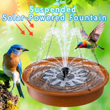 Hanging Bird Bath Solar Fountain Pump, Basin For Bird Bath Feeder Garden Decor