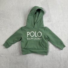 Polo Ralph Lauren Green Pullover Long Sleeve Fleece Hoodie Toddler Size 2T