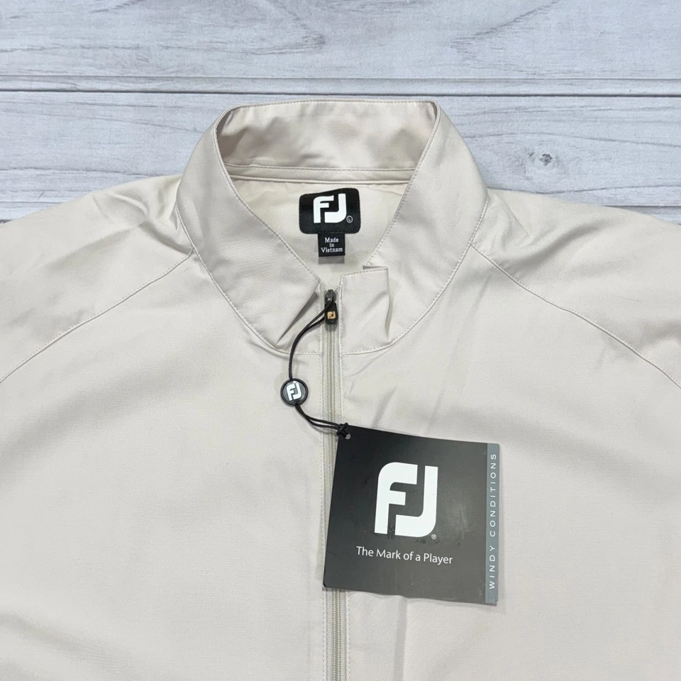 Footjoy Jacket Mens L Sandstone Golf Rain Full Zip Windshirt Windstopper NWT - Image 2 of 4