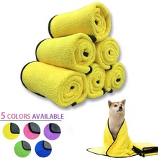 Quick-drying Dog and Cat Towels Soft Fiber Towels Absorbent Bath Towel Pet Bathr
