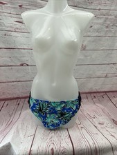 JD Williams Blue Floral BNWT Bikini Bottoms UK 22 Swimwear Swim Holidays