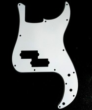 Precision Bass White 3ply Pickguard P-Bass USA - pots holes 10mm