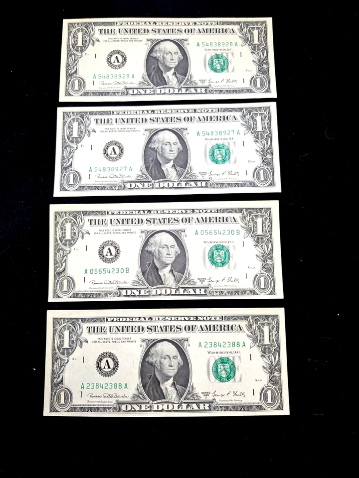 4 1969 D $1 FRN NOTES ALL-BOSTON  District  CHOICE CU    #5 - Image 2 of 4