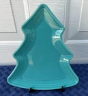 Fiesta Turquoise Christmas Tree Shaped Plate, 10".  New First Quality with tag.