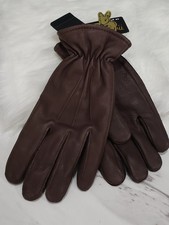 LARGE VINTAGE Men's Deer Skin 40 GRAM Thinsulte Leather Brown Gloves Driving 90s