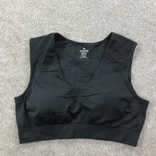 Tommie Copper Sports Bra Womens XL Black Copper Znergy Compression Athletic