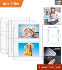 Heavy-Duty 4x6 Photo Sleeves - 30 Pack, Clear Archival Protectors for Binders