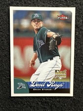 BRIAN STOKES #364 2007 Fleer Baseball Rookie Card QTY Tampa Bay Devil Rays. rookie card picture