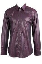 DOLCE & GABBANA MAROON MEN'S COTTON SHIRT UK/US COLLAR 15 3/4 UK/US CHEST 40