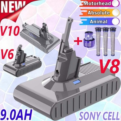 9000mAh Akku Für Dyson V8 V6 V10 Ersatzakku SV10 Animal Absolute Staubsauger