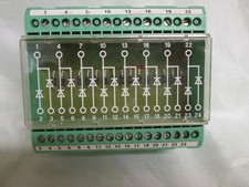DIODE MODULE, PHOENIX CONTACT EMG90-DIO16E/LP, 8 PAIRSof2DIODES W/COMMON CATHODE