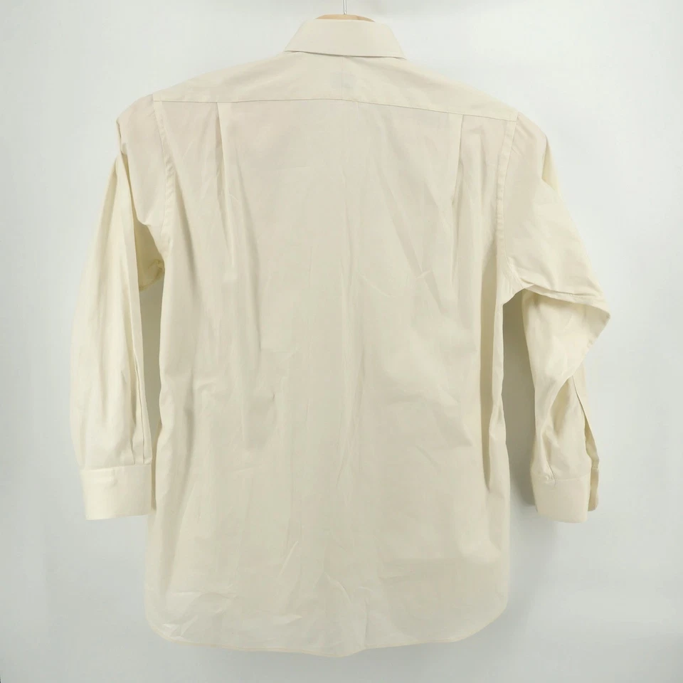 Camisa de vestir Gitman Bros para hombre con botones 16 33 grande TTX Pinpoint Oxford marfil Foto 3 de 4