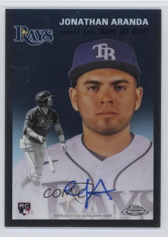 2023 Topps Chrome Platinum Anniversary Jonathan Aranda Rookie Auto RC 1a11