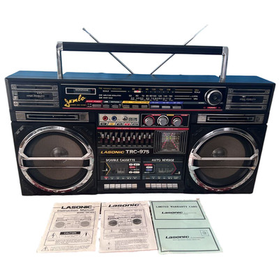 Lasonic TRC-975 Boombox Double Cassette Serviced Working Vintage