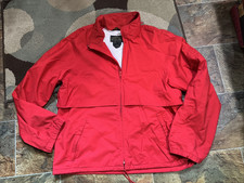 VTG Eddie Bauer Jacket LARGE RED Windbreaker Vented GOLD TAG Goretex FULL ZIP
