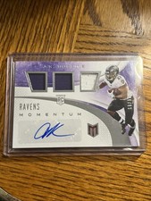 2020 Chronicles JK Dobbins Momentum Triple Patch RPA #’d 68/99 RC Ravens