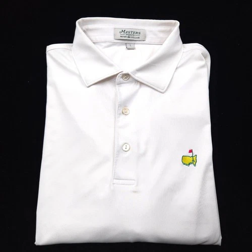 Peter Millar Masters Augusta Golf Polo Shirt -L White  Summer Comfort Stretch