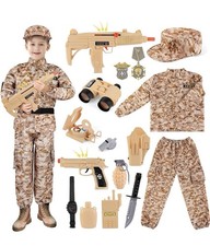 Army Military Combat Costume Kids Large Halloween  Accessories Open Box New