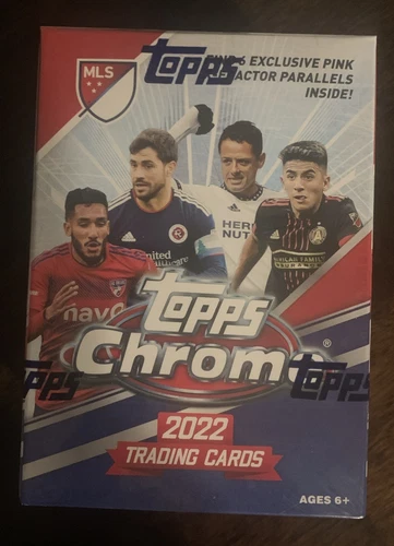 2022 Topps Chrome MLS Major League Soccer 6 Pack Blaster Box 6 Pink X-Fractors