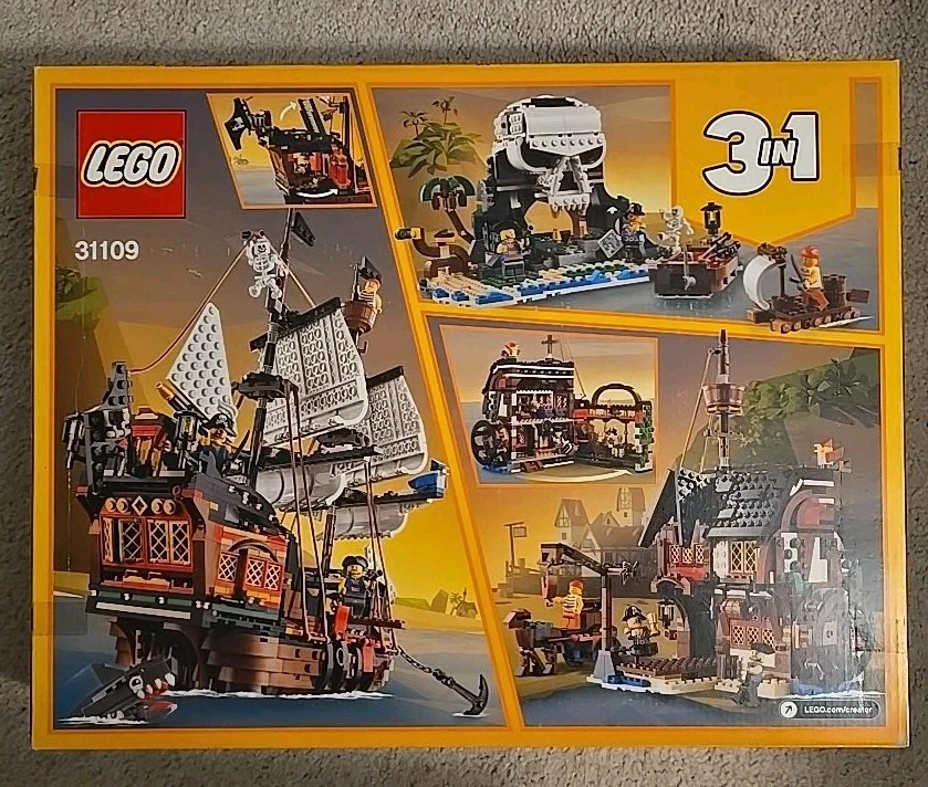 LEGO Creator пиратский корабль 3 в 1 (31109) здание игрушка полный набор 1260 шт. новый - Изображение 2 из 2