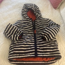 MINI BODEN Hooded Striped Full Zip Jacket Coat Size 3-4 Girls Boys Unisex Youth