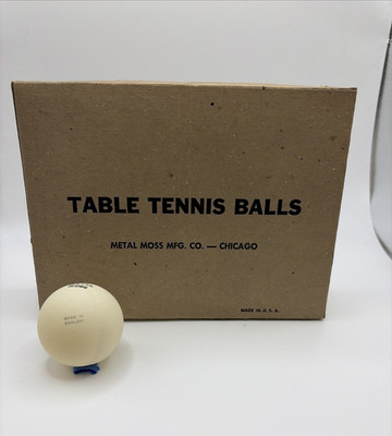 Vintage Metal Moss No. 1177 Table Tennis Ping Pong Balls 12 Original Box
