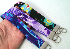 Key Chain Wristlets Set of Three Fabric Key Fobs for Gifting