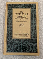 Antique 1924 Official Rules of Card Games U.S. Playing Card Company Book