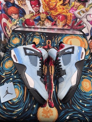 Travis Scott x Air Jordan 4 Cactus Jack University Blue FOR RESTORATION