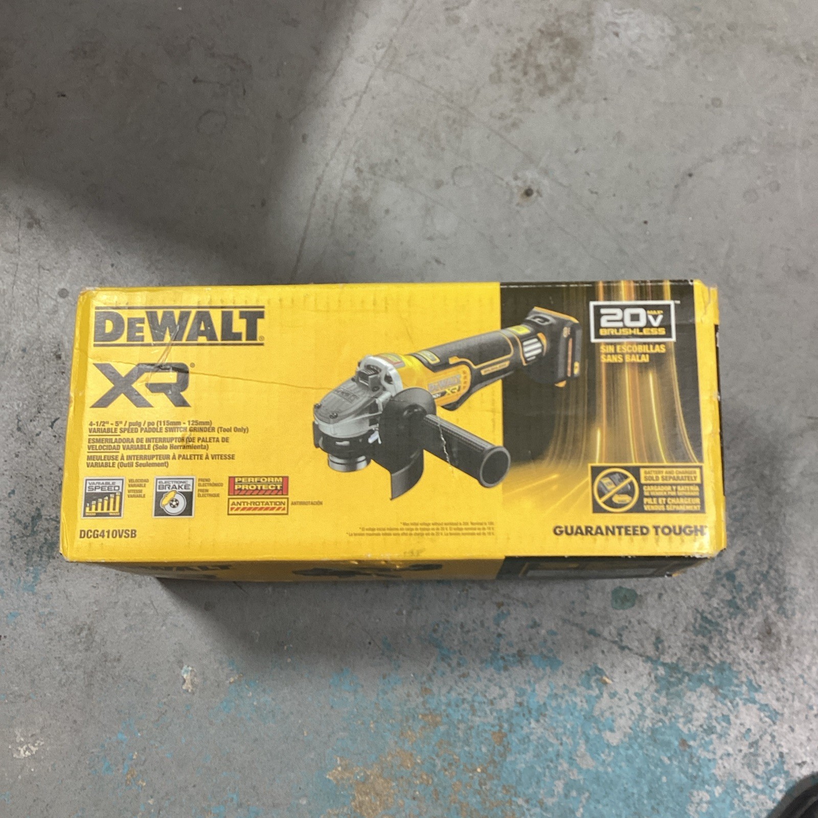 DEWALT DCG410VSB 20V XR Variable Speed 4-1/2&rdquo;&ndash;5&rdquo; Paddl