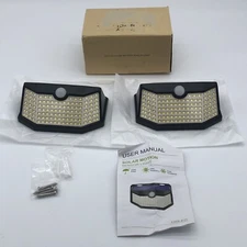 Solar Motion Lights Outdoor 120 LED with Lights Reflector and 3 Light Mode IP65