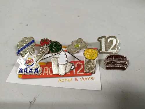 lot of 8 pin's badge Burger King FRANCE French Burger Star - NEW