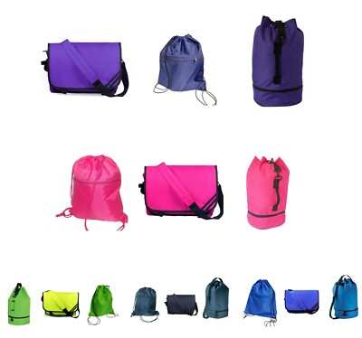 Schultertasche Kuriertasche Kordelzug Seesack Seesack Gymsac Kombi-Set Paket Geschenk