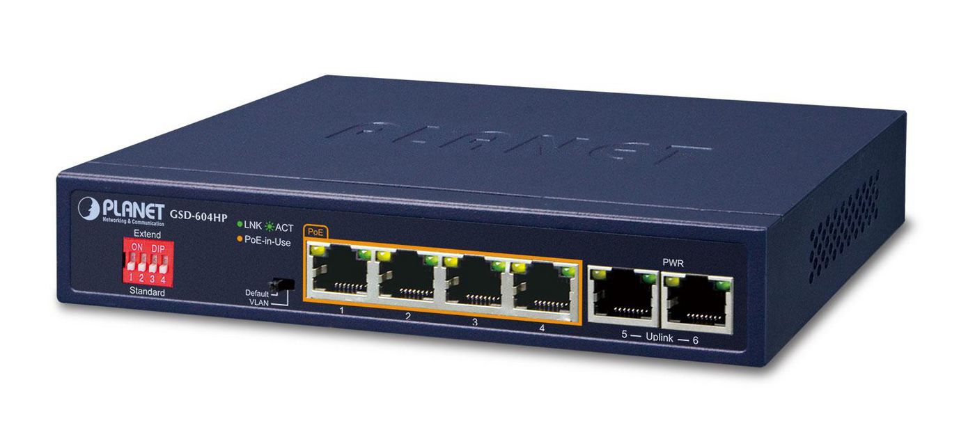 Switch PoE+ 4 Porte Gigabit 802.3at - Per Smart Home e Gaming