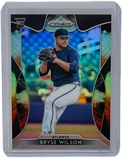 Bryse Wilson 2019 Panini Prizm Baseball Silver Rookie Card Atlanta Braves #38. rookie card picture