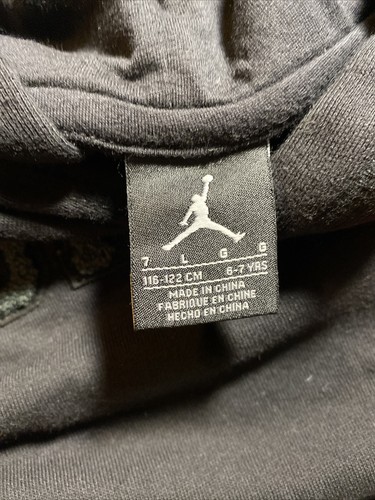 Kids 2013 Jordan Wordmark Pullover Hoody Youth Large (7) blk/grey Cement Bulls - Picture 4 of 5