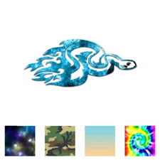 Snake Flames Tribal - Vinyl Decal Sticker - Multiple Patterns & Sizes - ebn1386