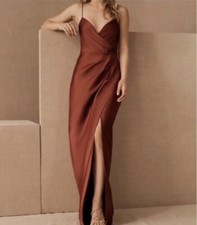 BHLDN Sachin + Babi Freya Satin Charmeuse Maxi Dress In Cinnamon Size 2