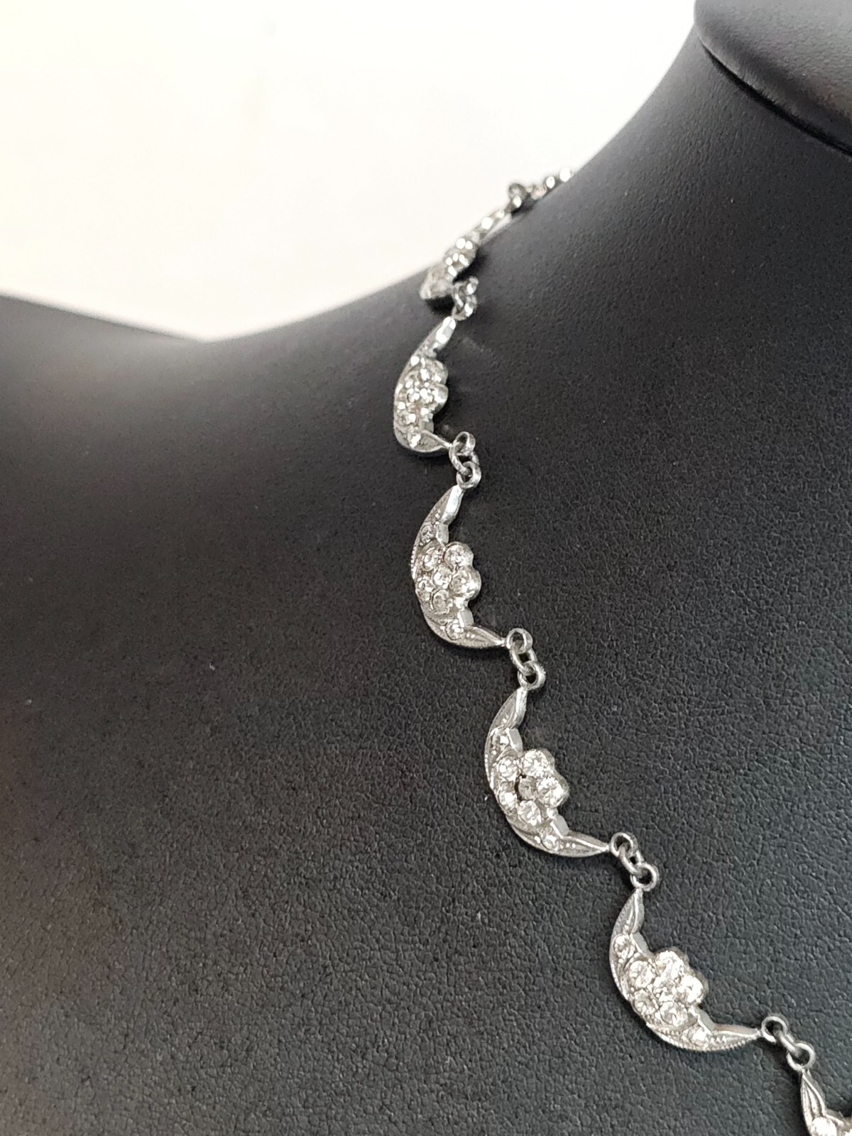 Exceptional Sterling Silver Deco Paste Pearl Drop… - image 4