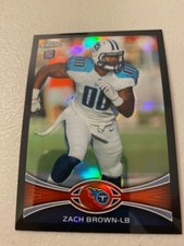 2012 Topps Chrome Black Refractor /299 Zach Brown #152 Rookie RC