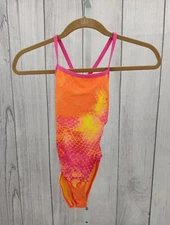 Dolfin Woman Bellas Moda Cross-Back One-Piece Suit Splash Yellow/Orange 26-AD8
