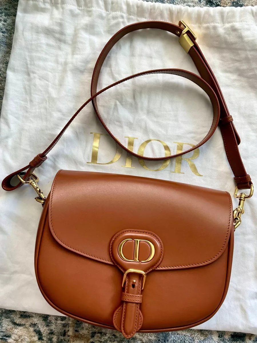 Dior Women Medium Dior Bobby Bag Dark Tan Box Calfskin