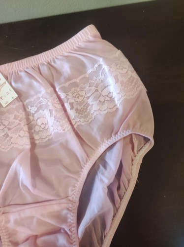 handmade retro style all nylon panties size lg waist - 36 inches pink - Picture 2 of 2