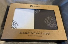 4moms - breeze  cotton playard sheet 2-pack