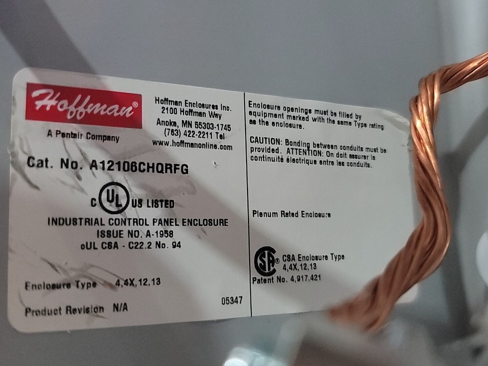 HOFFMAN A12106CHQRFG Industrial Control Panel Enclosure 12 x10 x6 EBay hoffman-a12106chqrfg-industrial-control-panel-enclosure-12-x10-x6-ebay