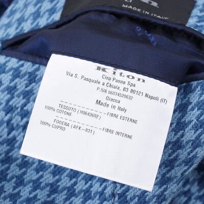 Kiton Relaxed Soft-Constructed Houndstooth Cotton Sport Coat 40R