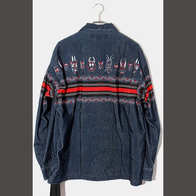 NEIGHBORHOOD 2023AW SIZE: L MASK PRINT SHIRT LS HORIZE CORDUROY 