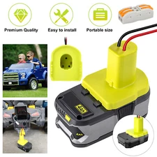 Battery Adapter Power Wheel Connector w/Wire for Ryobi One+ 18V Li-ion Battery