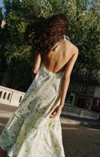 Zara Printed Halter Dress Size S